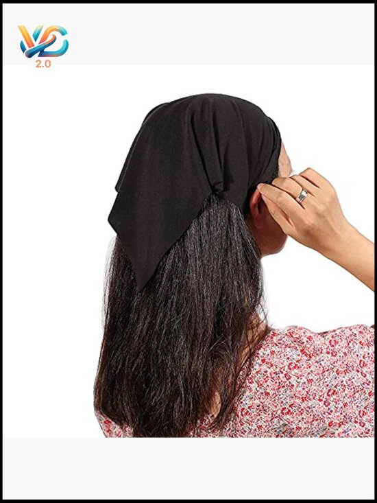 6 Pack Triangle Hair Scarf Headband for Women Boho Elastic Bandana Non Slip main image 5